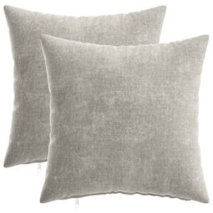 vidaXL Housse de coussin 2 pcs HEERLEN Gris clair 40 x 40 cm