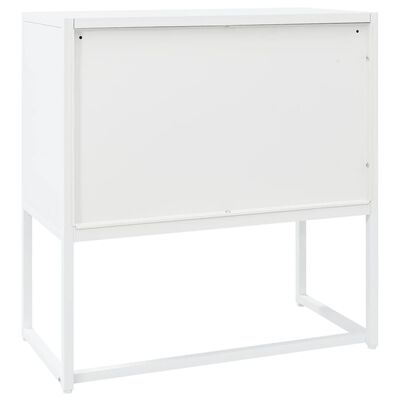 vidaXL Buffet Blanc 75x35x75 cm Acier