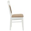 vidaXL Chaise de salle &agrave; manger 2 pcs Blanc et marron