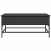 vidaXL Table basse noir 100x50x45 cm bois d'ingénierie et métal