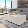 vidaXL Table basse Blanc brillant 120x60x35 cm