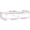 vidaXL Lit de jour sans matelas blanc 80x200 cm bois de pin massif