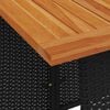 vidaXL Ensemble &agrave; manger de jardin coussins 5pcs noir r&eacute;sine tress&eacute;e