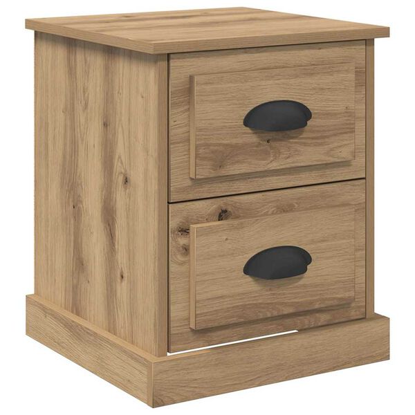 vidaXL Cabinet de chevet avec tiroir Ch&ecirc;ne artisanal 39 x 39 x 47.5 cm