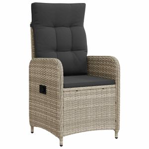 vidaXL Chaise de jardin inclinable Gris clair et gris fonc&eacute;