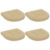 vidaXL Coussins de si&egrave;ge 4 pi&egrave;ces 4 pc 100 % polyester Beige