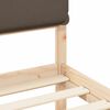 vidaXL Cadre de lit avec t&ecirc;te de lit rembourr&eacute;e Taupe 90 x 190 cm