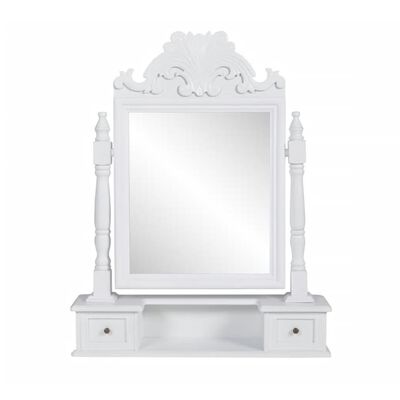 vidaXL Coiffeuse avec miroir pivotant rectangulaire MDF