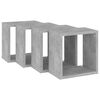 vidaXL &Eacute;tag&egrave;res cube murales 4 pcs Gris b&eacute;ton 26x15x26 cm