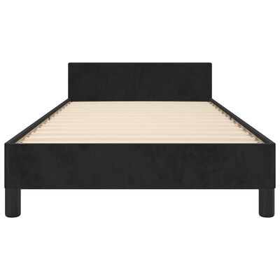 vidaXL Cadre de lit avec tête de lit Noir 80x200 cm Velours