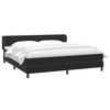 vidaXL Sommier &agrave; lattes de lit avec matelas noir 180x210 cm velours