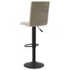vidaXL Tabouret de bar Gris clair Velours