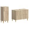 vidaXL Ensemble de 2 meubles de salle de bain DELFT Ch&ecirc;ne Sonoma