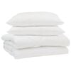 vidaXL Duvet d'&eacute;t&eacute; simple avec oreiller 3 pcs Blanc Microfibre