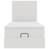 VidaXL Cadre de lit ottoman avec matelas blanc 100x200 cm similicuir