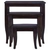 vidaXL Tables d'appoint gigognes 3 pcs Noir clair Bois d'acajou