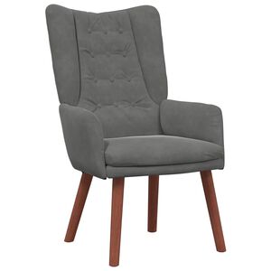 vidaXL fauteuil Gris fonc&eacute; 63 x 67 x 94 cm Velours