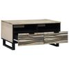 vidaXL Table basse Beige et Noir 80 x 54 x 40 cm Bois d'acacia massif