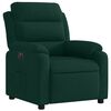 vidaXL Fauteuil inclinable &eacute;lectrique vert fonc&eacute; velours
