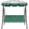 vidaXL Balancelle de jardin avec auvent vert 198 cm tissu et acier