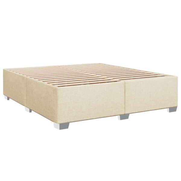 vidaXL Cadre de lit sans matelas cr&egrave;me 180x200 cm tissu