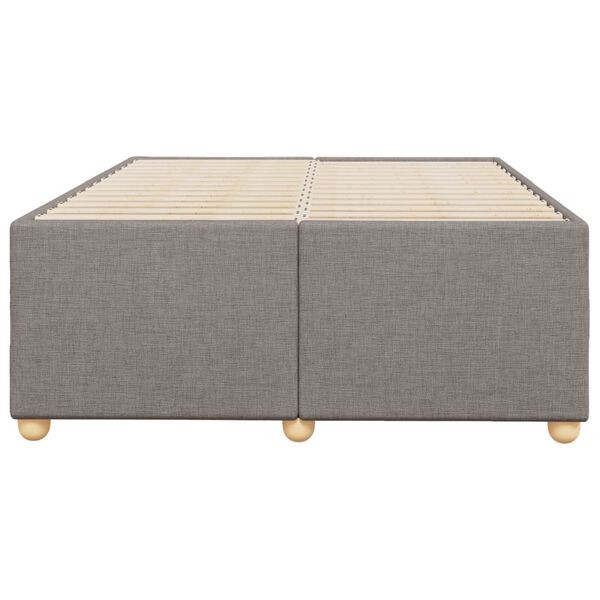 vidaXL Cadre de lit sans matelas taupe 120x200 cm tissu