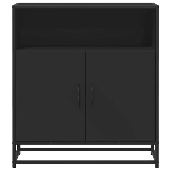 vidaXL Buffet noir 68x35x76 cm bois d'ing&eacute;nierie