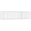 vidaXL Cage pour chien Argent&eacute; 800 x 200 x 200 cm Acier galvanis&eacute;