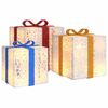 vidaXL Bo&icirc;tes de No&euml;l lumineuses 3 pcs 64 LED blanc chaud
