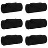vidaXL Couvertures &agrave; jeter 6 pcs Noir 240 x 220 cm Toison