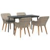 vidaXL Ensemble de salle &agrave; manger pour jardin 5 pc Gris clair