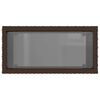 vidaXL Table d'appoint de jardin avec dessus en verre marron rotin
