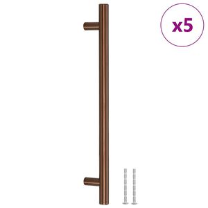 vidaXL Poign&eacute;es d'armoire 5 pcs bronze 192 mm acier inoxydable