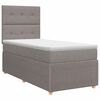 vidaXL Lit boxspring avec matelas Taupe 80 x 200 cm Tissu