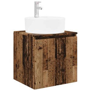 vidaXL Vanit&eacute; de lavabo mural Bois ancien 49,5 x 44,5 x 65 cm