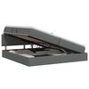 vidaXL Lit avec rangement et matelas Gris fonc&eacute; 200 x 200 cm Velours