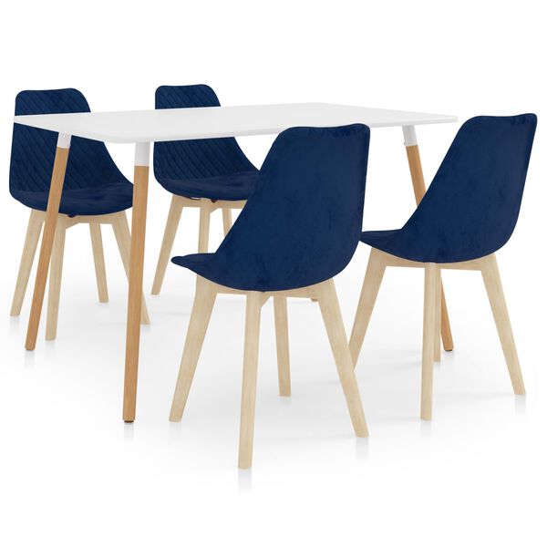 vidaXL Ensemble de salle à manger 5 pcs Bleu