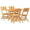 vidaXL Ensemble &agrave; manger de jardin 5 pcs Bois de teck massif