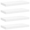 vidaXL &Eacute;tag&egrave;res murales flottantes 4 pcs Blanc 50x23x3,8 cm MDF