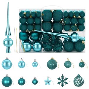 vidaXL Ensemble de boules de No&euml;l 111 pc Vert Diam. 6 cm Polystyr&egrave;ne