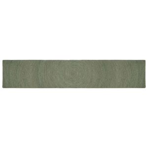 vidaXL Tapis de surface Vert olive 80 x 400 cm Jute