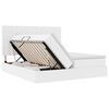 vidaXL Lit avec rangement et matelas Blanc pur 200 x 200 cm