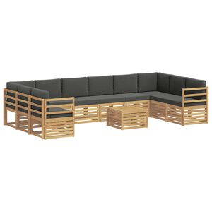 vidaXL Ensemble de canap&eacute;s d'ext&eacute;rieur 8 pcs Blanc et Anthracite