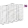 vidaXL Paniers &agrave; gabions arqu&eacute;s 7 pcs 300x50x200/220 cm Fer galvanis&eacute;