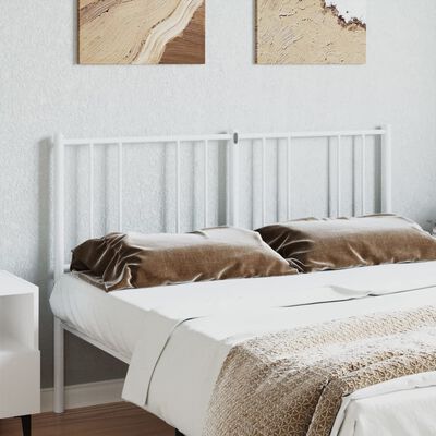 vidaXL Tête de lit métal blanc 135 cm