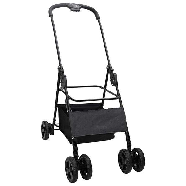 vidaXL Poussette Pliante pour Animaux Noir 81 x 47 x 99 cm Polyester