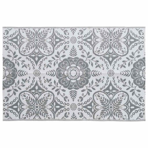vidaXL Tapis d'ext&eacute;rieur ARAKIL Gris clair 120x180 cm PP