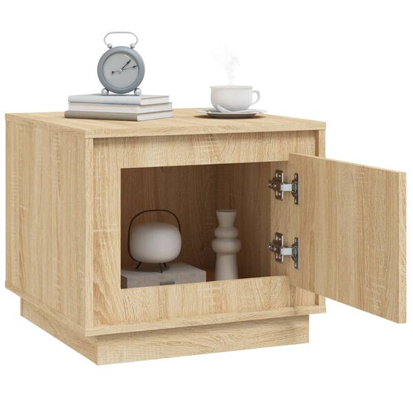 vidaXL Table basse ch&ecirc;ne sonoma 51x50x44 cm bois d'ing&eacute;nierie