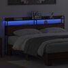 vidaXL T&ecirc;te de lit de rangement Ch&ecirc;ne marron 200 cm Bois d'ing&eacute;nierie