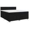 vidaXL Lit boxspring avec matelas Noir 180 x 200 cm Tissu